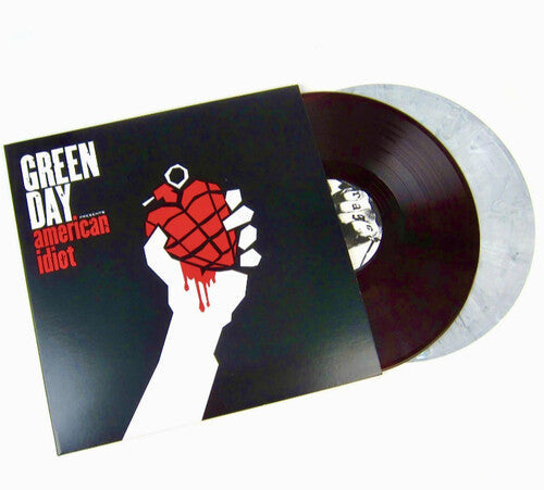 Green Day: American Idiot - Limited Colored Vinyl with LP1 pressed on Red with Black swirl & LP2 pressed on White with Black swirl { Vinyl }