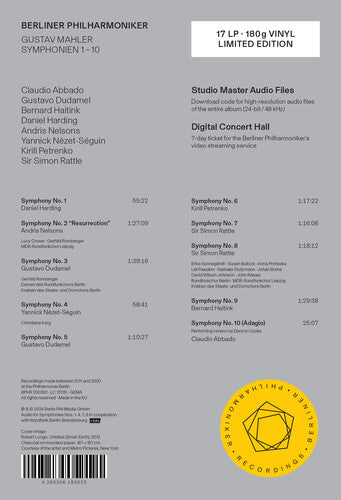 Berliner Philharmoniker: Mahler: Symphonies Nos. 1-10 (17 LP) { Vinyl }