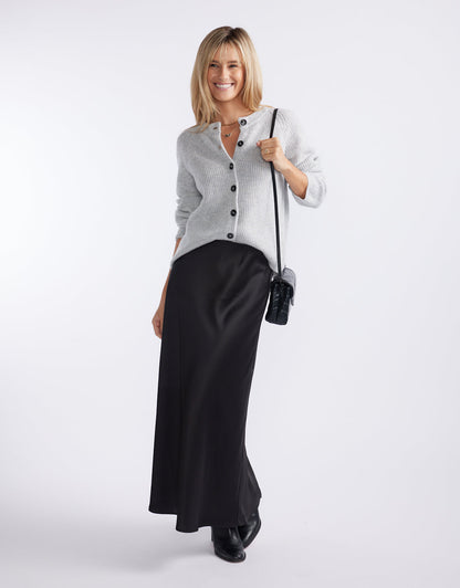 Maison Wool Cashmere Cardigan - Grey Marle