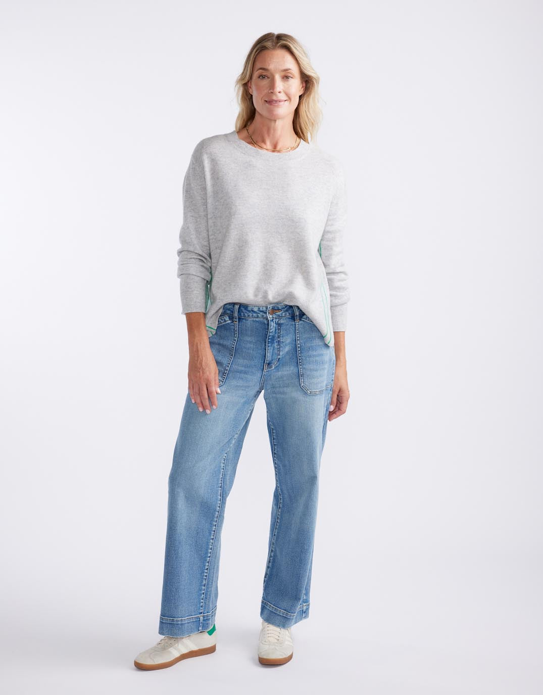 Riviera Wool Cashmere Knit - Grey Marle