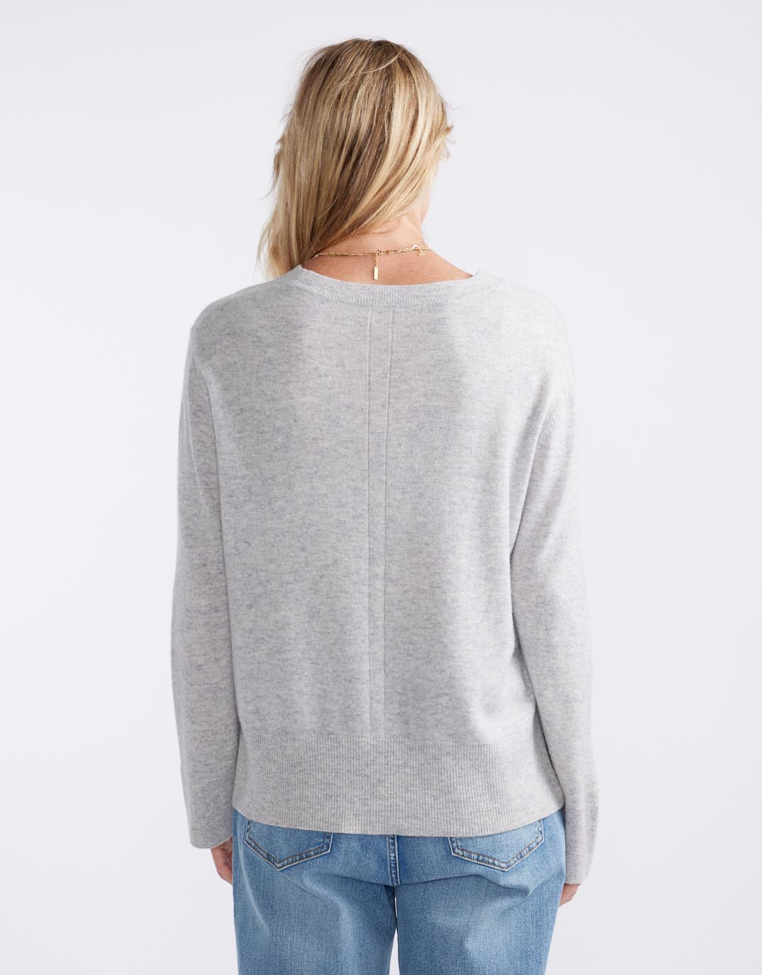 Riviera Wool Cashmere Knit - Grey Marle